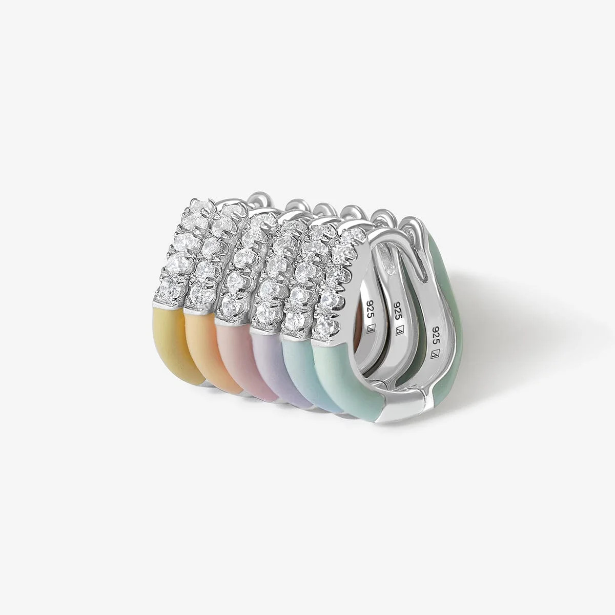 Gavin enamel sherbet 6-piece earring set | Adornmonde