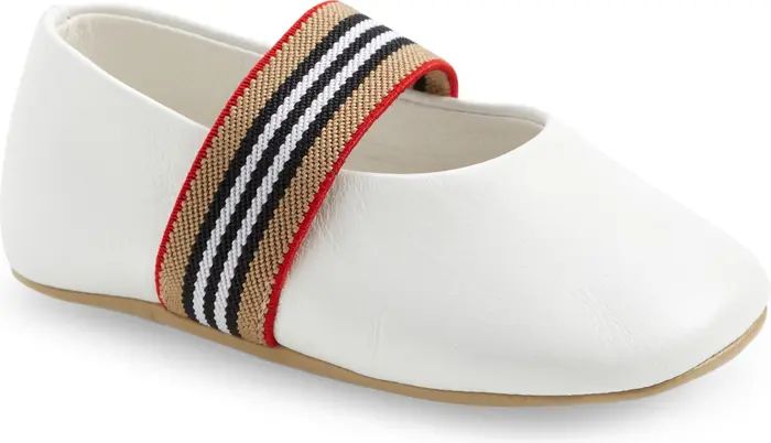 Livvy Icon Stripe Ballet Crib Shoe | Nordstrom