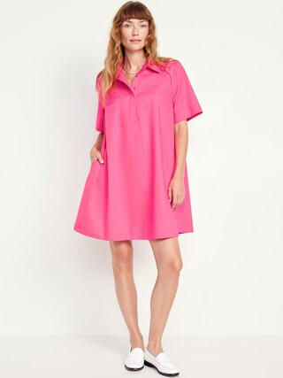 Short-Sleeve Mini Shirt Dress | Old Navy (US)