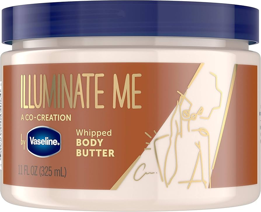 Vaseline Illuminate Me Shea Butter Whipped Body Butter for Melanin Rich Skin Provides 24 Hour Moi... | Amazon (US)