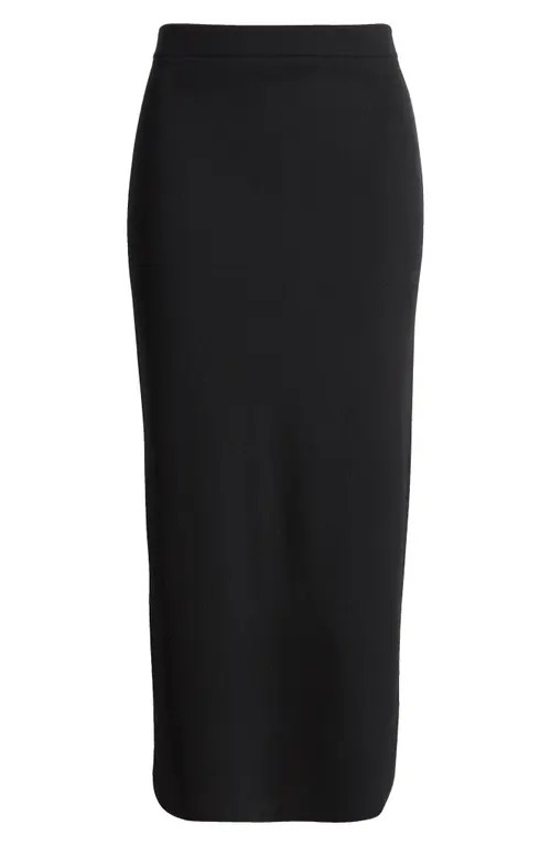 Open Edit Luxe Sculpt Maxi Skirt in Black at Nordstrom, Size X-Small | Nordstrom