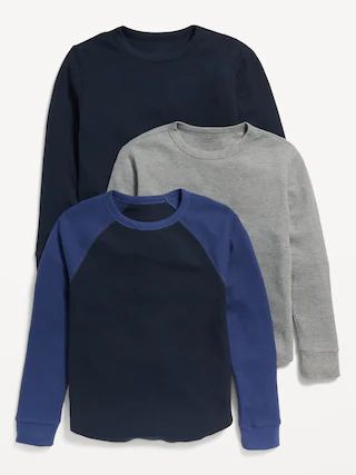 Thermal-Knit Long-Sleeve T-Shirt Variety 3-Pack for Boys | Old Navy (US)