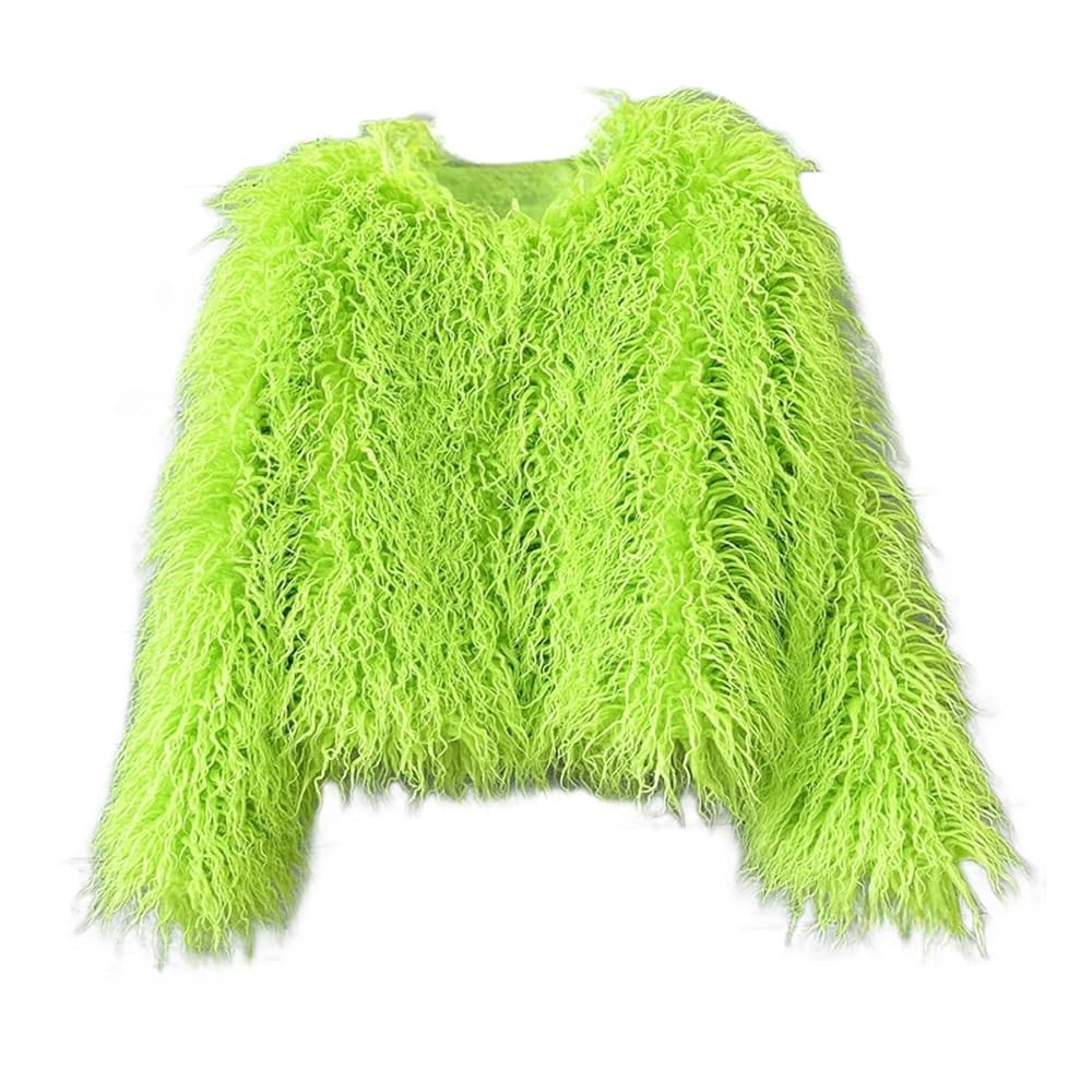 Winter Fluffy Faux Fur Coat Women's Shaggy Jacket Long Sleeve Outwear | Amazon (US)
