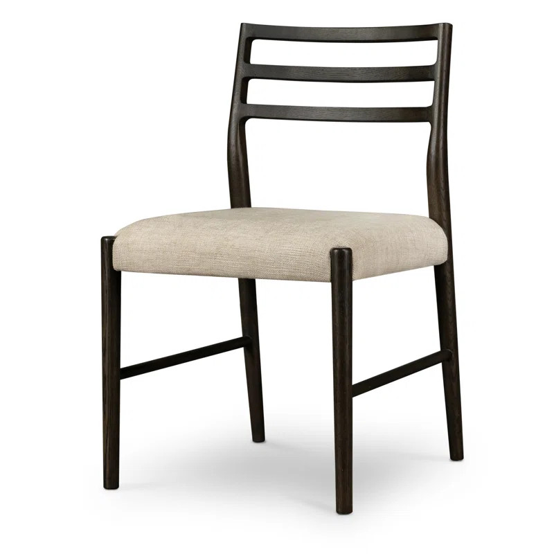 Glenmore Ladder Back Side Chair in Ivory | Wayfair North America
