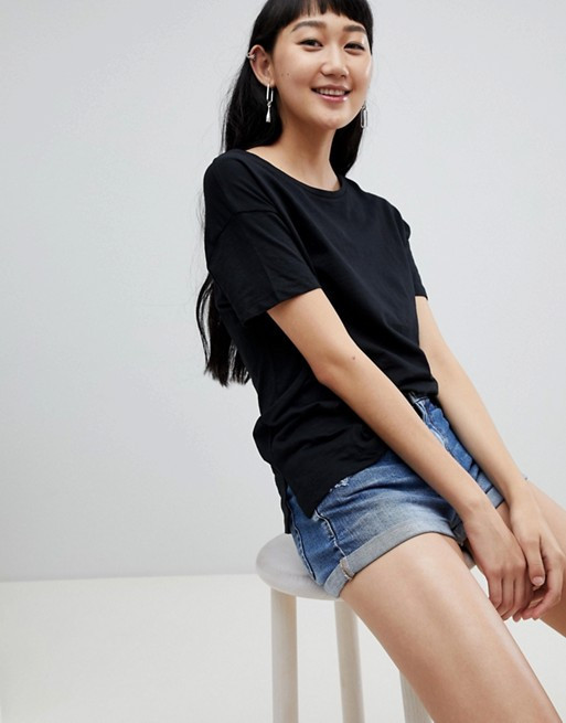 Pull&Bear organic tee in black | ASOS US