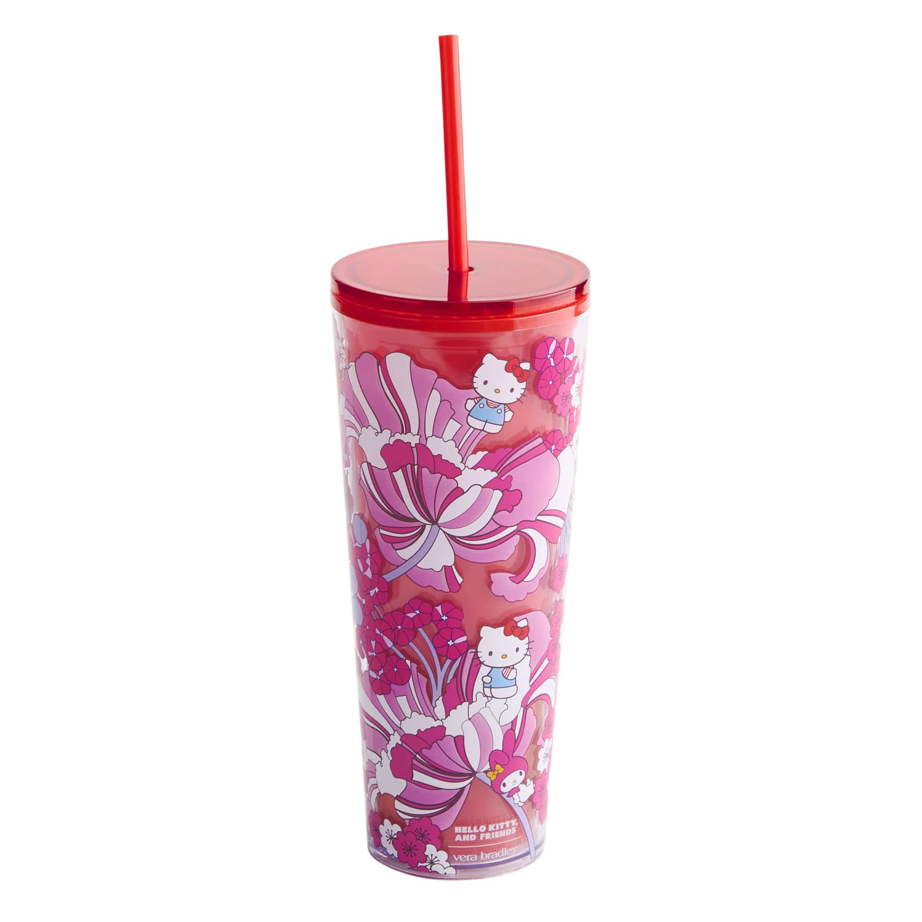 Hello Kitty® and Friends Double Wall Tumbler with Straw | Vera Bradley