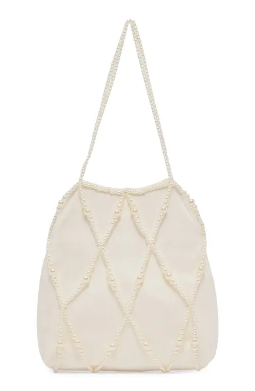 Dolce Vita Faux Pearl Satin Bag in Ivory at Nordstrom | Nordstrom
