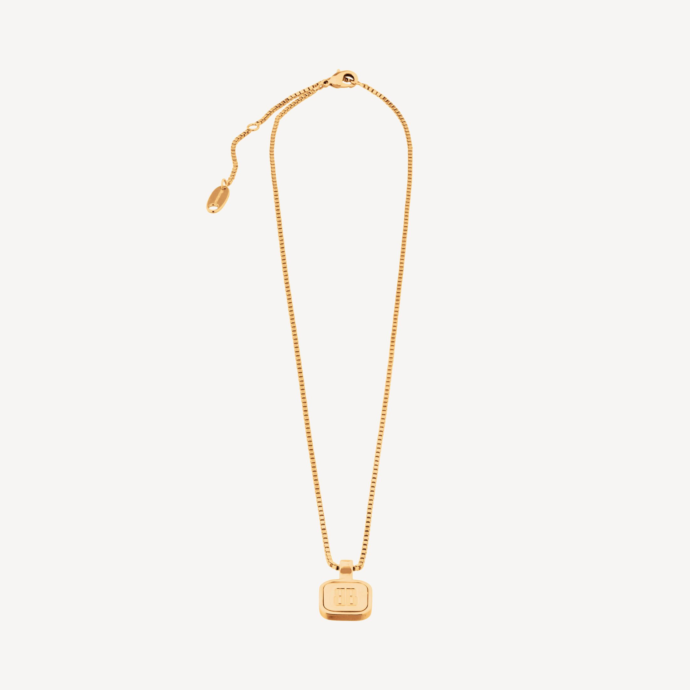 Balenciaga Nano Square Long Necklace - Gold - Unisex | Balenciaga