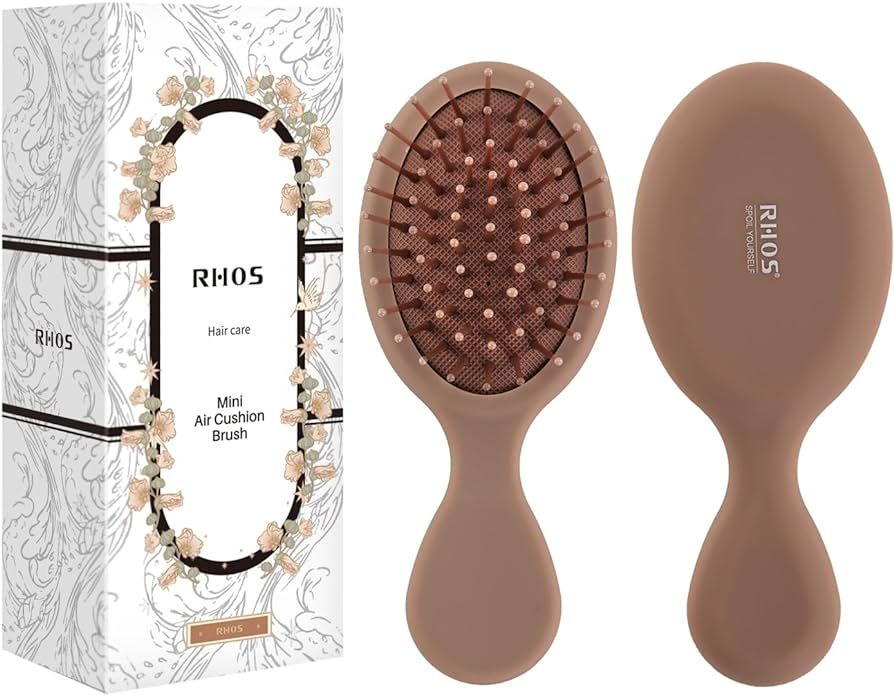 RHOS Mini Hair Brush for Women,Men and Kids-Travel Size Hair Brush for Purse,Pocket,backpack-Smal... | Amazon (US)