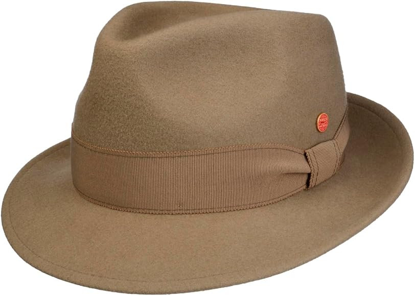 Mayser Manuel Bogarthut Fedora Filzhut Herrenhut Damen/Herren - Made in The EU Wollfilzhut mit Ri... | Amazon (DE)