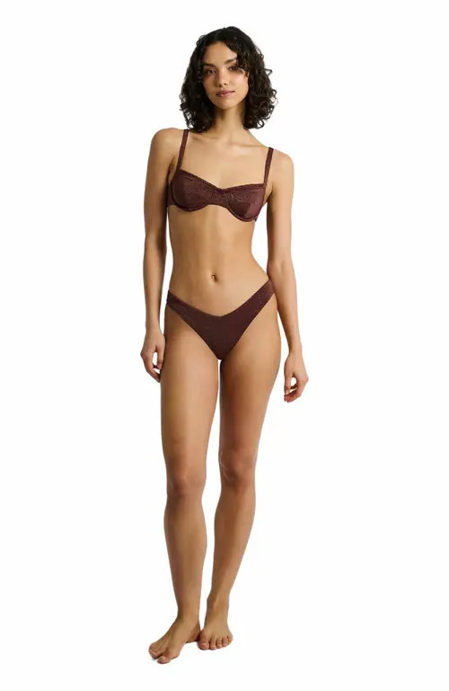 Onia Marilyn Bikini Top in Rum at Nordstrom, Size Large | Nordstrom