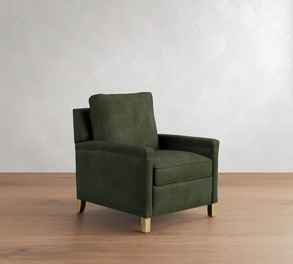Tyler Square Arm Leather Recliner | Pottery Barn (US)