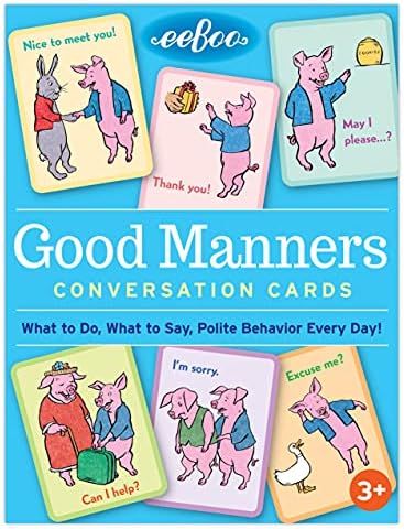 eeBoo Good Manners Conversation Flash Cards | Amazon (US)