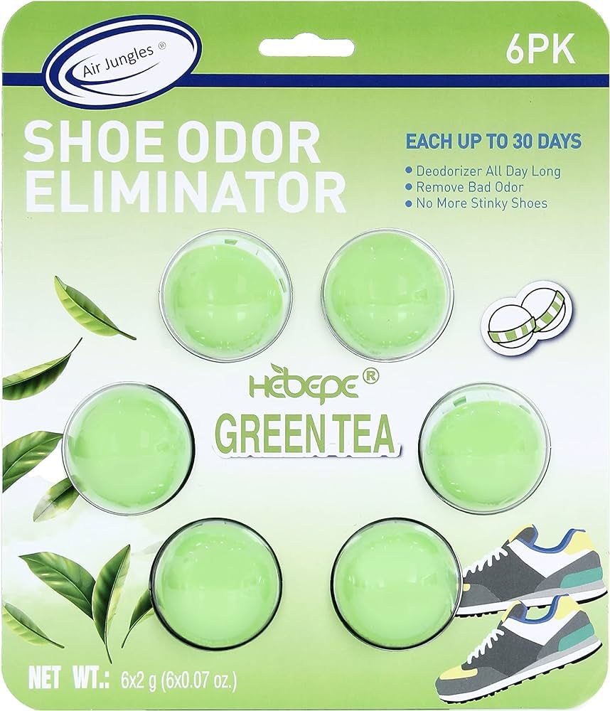 Air Jungles Odor Deodorizer Balls for Shoes, Gym Bags, Drawers, and Locker, Green Tea, Natural Te... | Amazon (US)