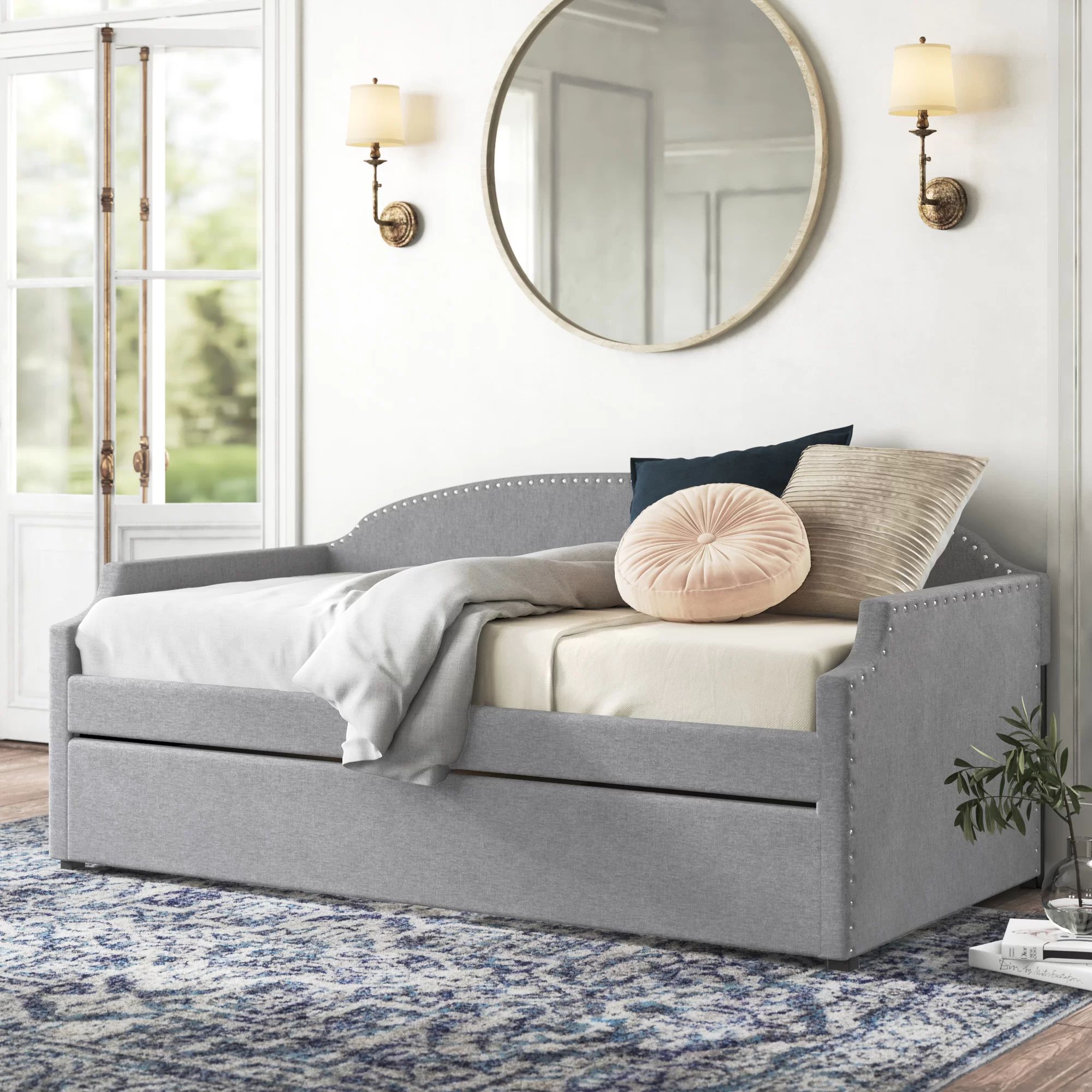 Jordane Upholstered Daybed with Trundle | Wayfair North America