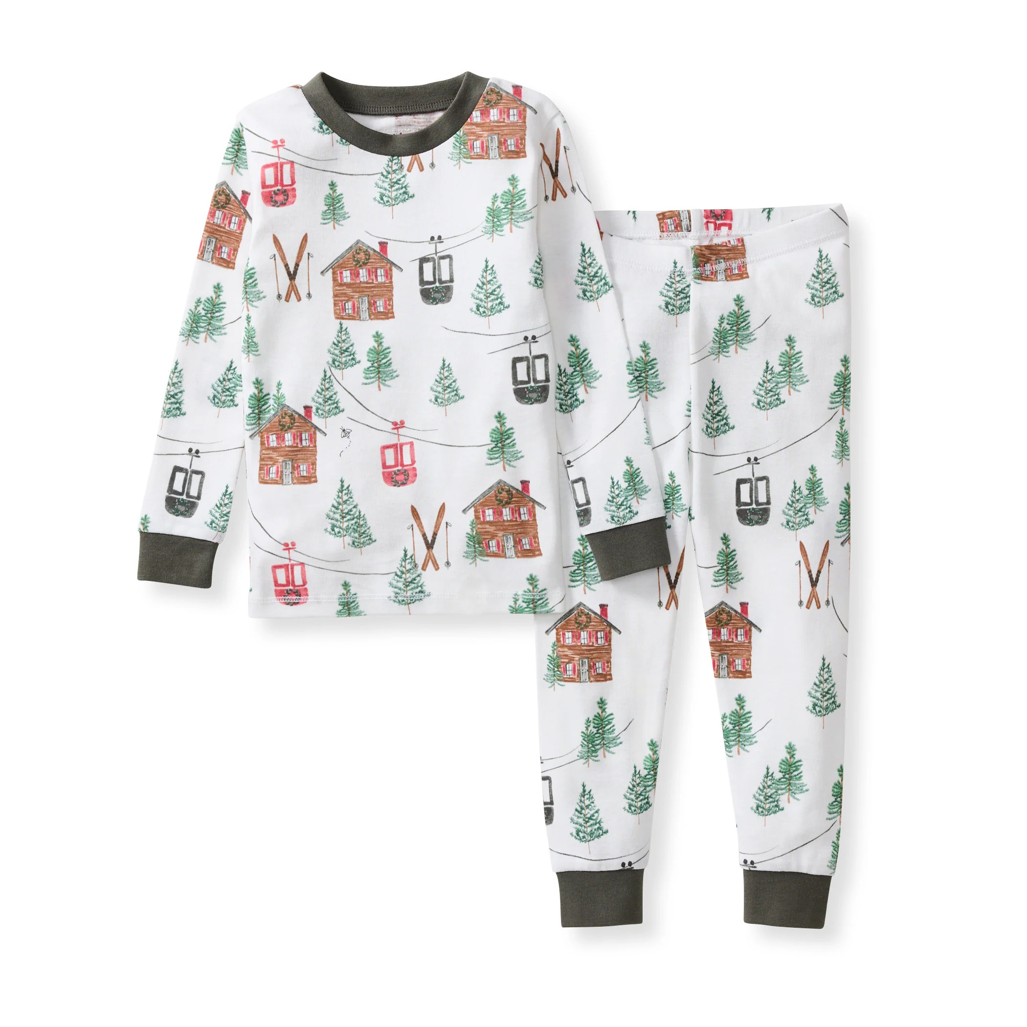 Ski The Alps Matching Family Two-Piece Pajamas | Burts Bees Baby
