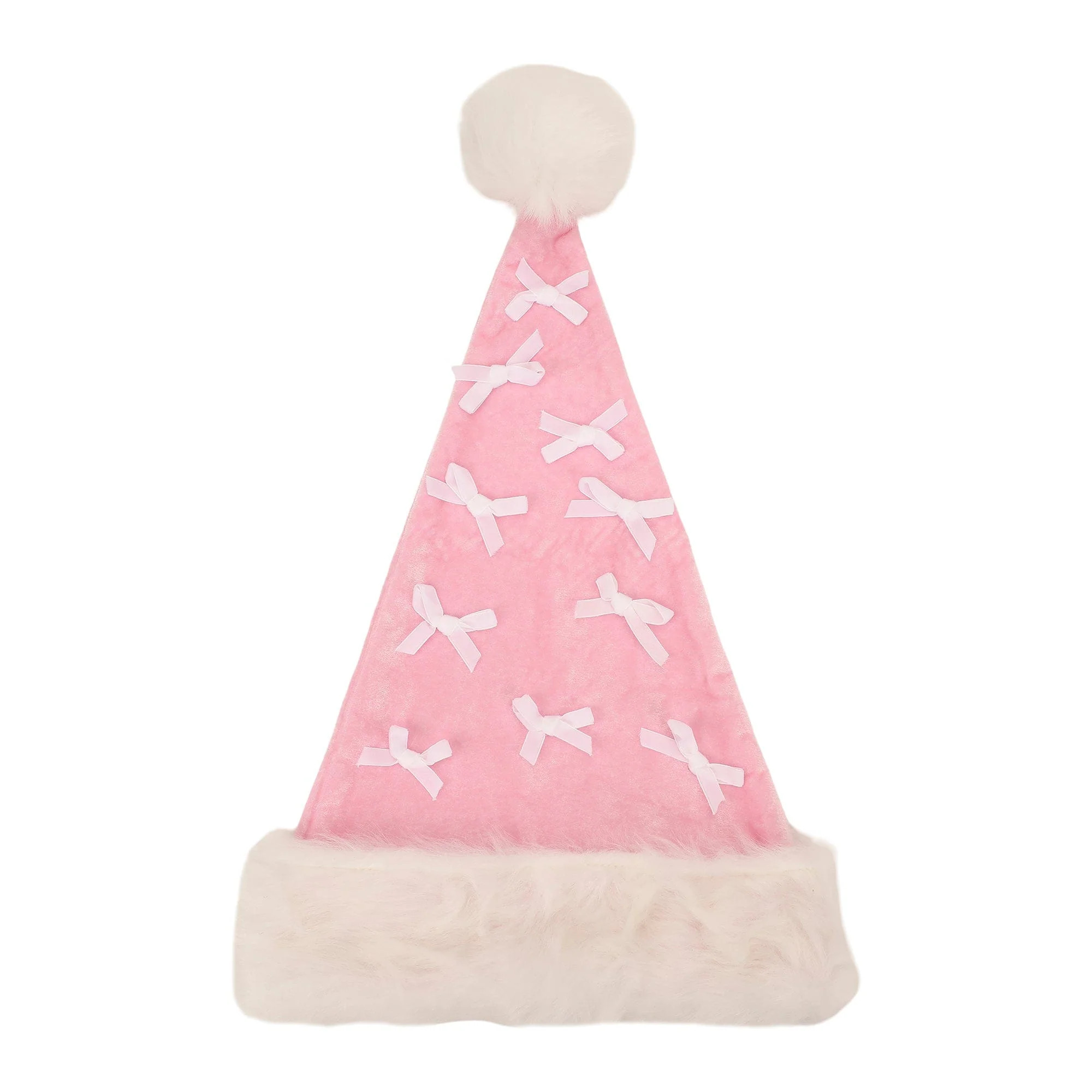 Pink Velvet & Bows Santa Hat | Packed Party
