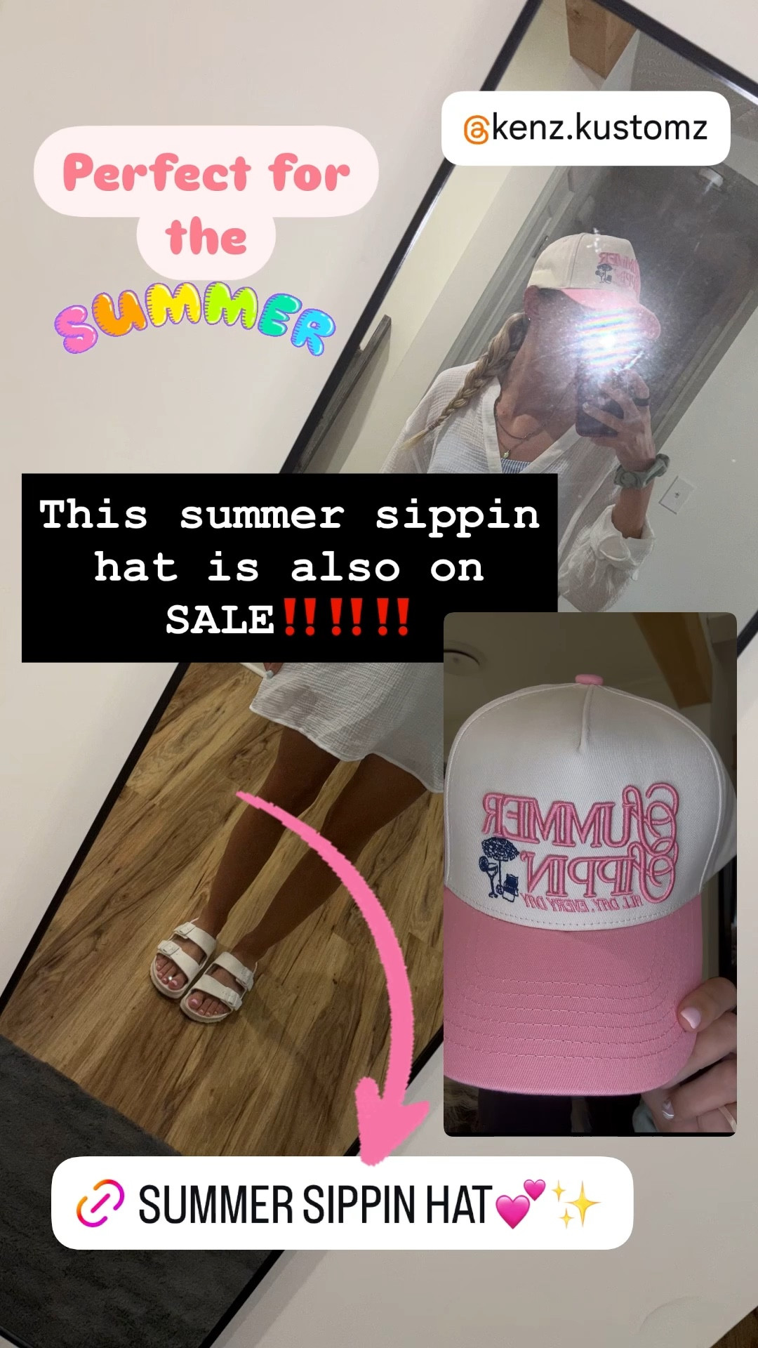 ☀️ HAT SALE ALERT ☀️ The Summer Sippin’ hat from @kenzkustomz is part of the sale and it’s a summer must-have! 😍

Whether you’re jet-setting ✈️, running errands in the heat, or styling a cute summer outfit look, a hat is the ultimate accessory — sun protection and instant style ✅

Wear it with:
👒 Your go-to airport outfit
🩴 A casual beach day look while traveling 
👗 A cute sundress (summer dress) for brunch

Hats = the easiest way to elevate any outfit. Summer outfit, Travel outfit! Snag yours now while it’s on sale! 🔥 #hatseason #kenzkustomz #summerstyle #traveloutfit #airportstyle #LTKStyleTip #summeroutfits #ltkstyle #sale #accessories #hat

#LTKSwim #LTKFindsUnder50 #LTKSaleAlert