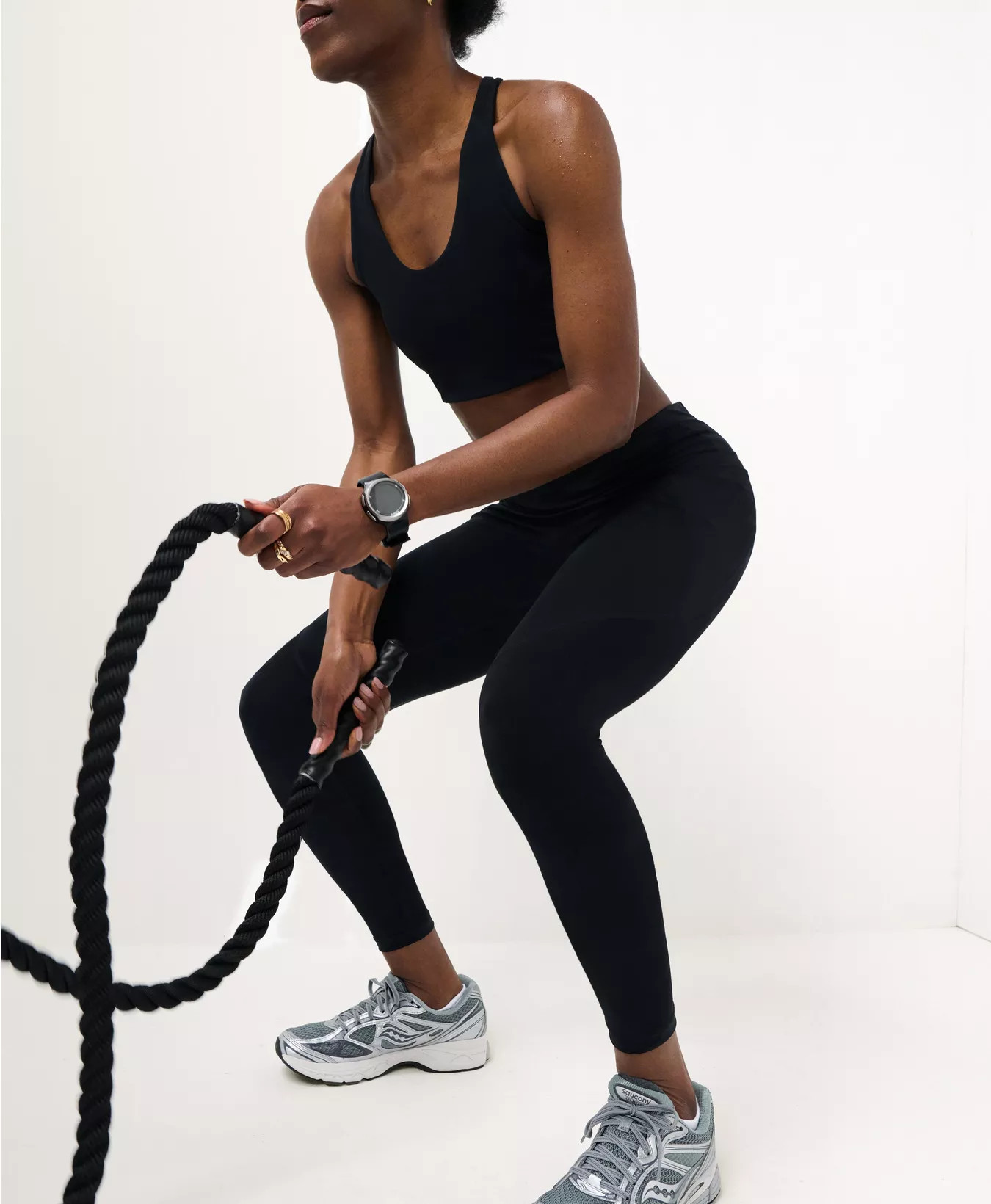 Power 7/8 Gym Leggings - Blue SB Icon Print | Women's Leggings | Sweaty Betty | Sweaty Betty UK