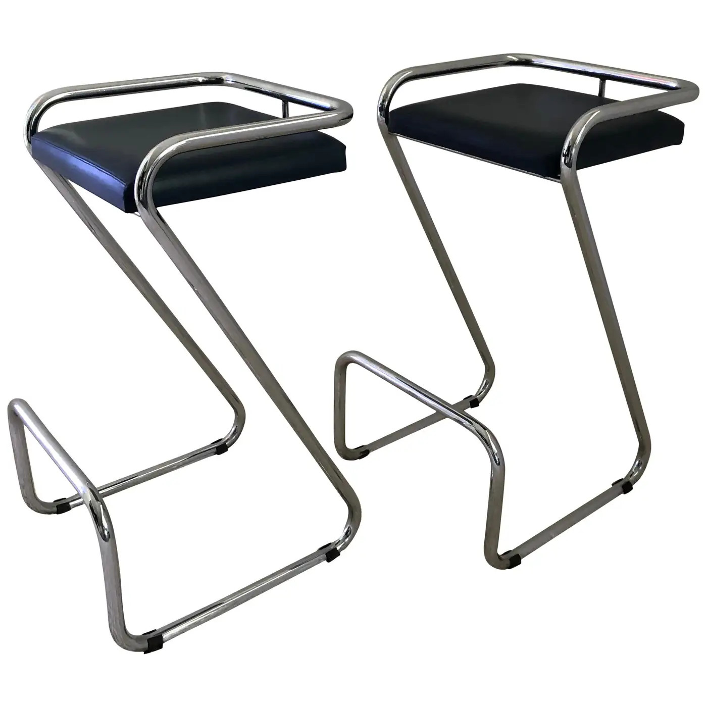 Pair of Charlotte Perriand Style Bar Stools /Kitchen Stools | 1stDibs