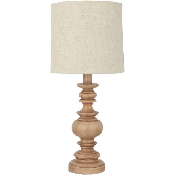 Mainstays Washed Wood Table Lamp | Walmart (US)