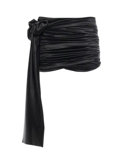 Stretch silk satin ruched mini skirt - Dolce & Gabbana - Women | Luisaviaroma | Luisaviaroma