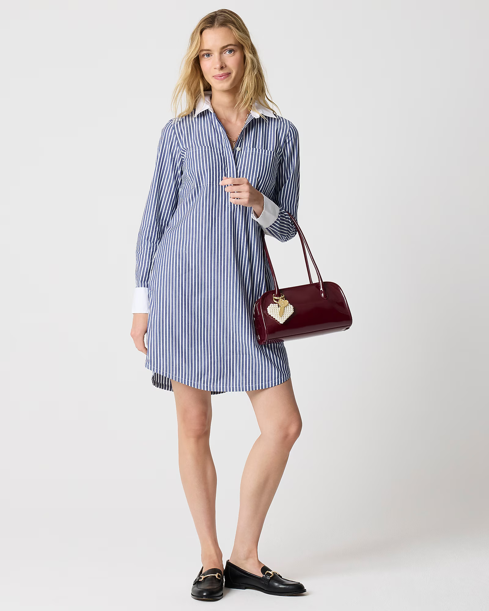 Long-sleeve striped shirt-dress | J.Crew Factory