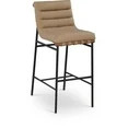 Meridian Furniture Burke Tan Vegan Leather Bar Stool | Walmart (US)