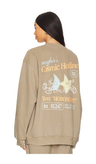 The Mayfair Group Cosmic Hotline Crewneck in Taupe. - size XL | Revolve Clothing (Global)