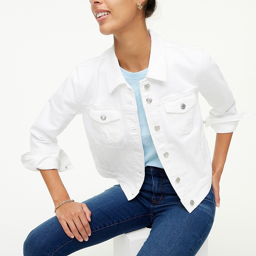 Classic white denim jacket | J.Crew Factory
