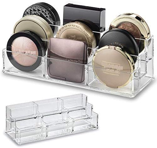 byAlegory Acrylic Tiered (Bronzer, Highlighter, Powder, Blush) Compact Makeup Organizer | 9 Space 3  | Amazon (US)