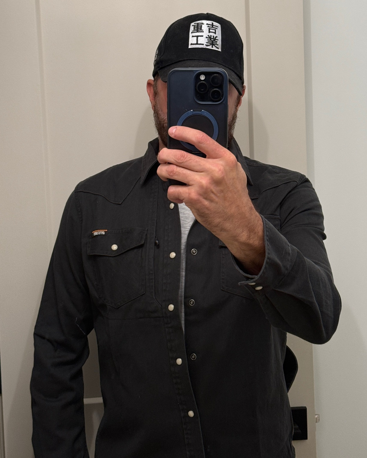 Wearing medium denim shirt (fits tts)

#LTKMens