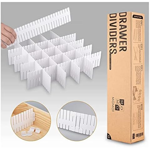 Drawer Divider Adjustable DIY Storage Organizer Separator for Tidying Clutter Cutlery Makeup Clot... | Amazon (US)