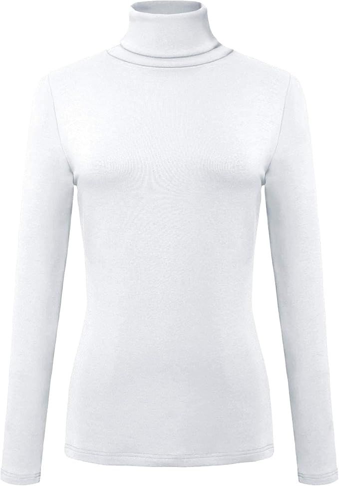 Urban CoCo Women's Turtleneck Slim Fitted Long Sleeve Sweatshirt Active Base Layer Tops Shirts | Amazon (US)