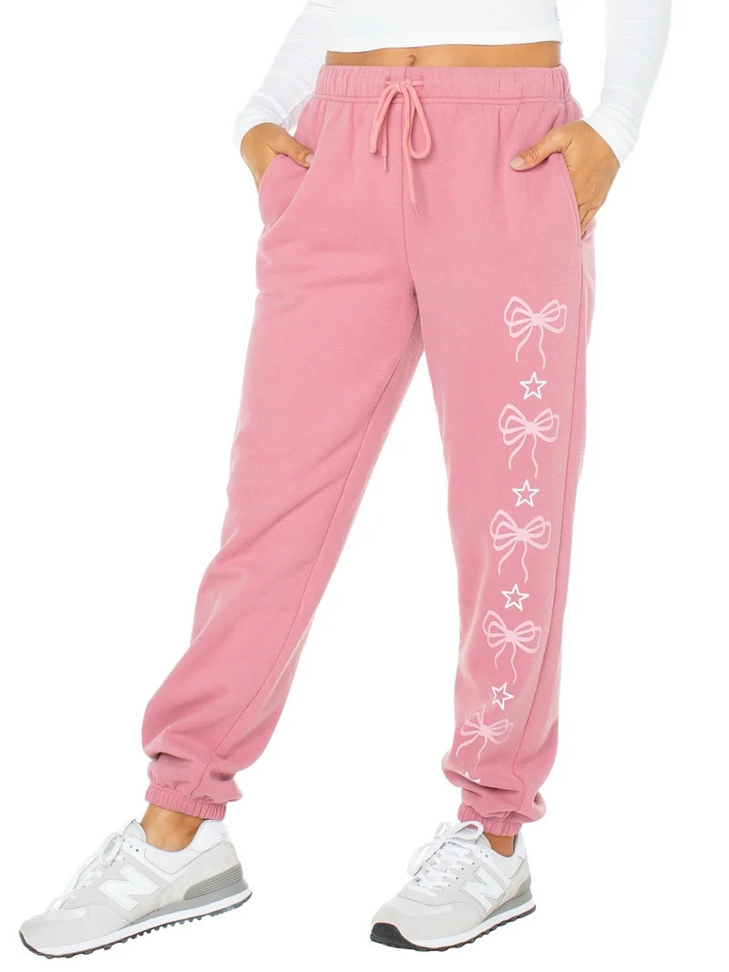 Celebrity Pink Women's and Women's Plus Fleece Jogger Sweatpants, Sizes XS-4X | Walmart (US)