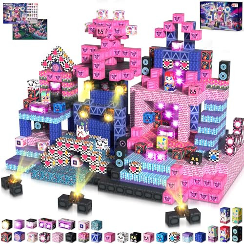 Annexfun 150 PCS Magnetic Blocks with Light Blocks,Magnetic Cubes Magnetic Building Blocks Toys for Ages 3-10 STEM Sensory Educational Stacking Toys for Boys & Girls Birthday Chritmas Gifts | Amazon (US)