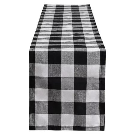 Xigeapg Buffalo Check 13X108Inch Black and White Plaid Table Runner Dinner Table Runners for Party C | Walmart (US)