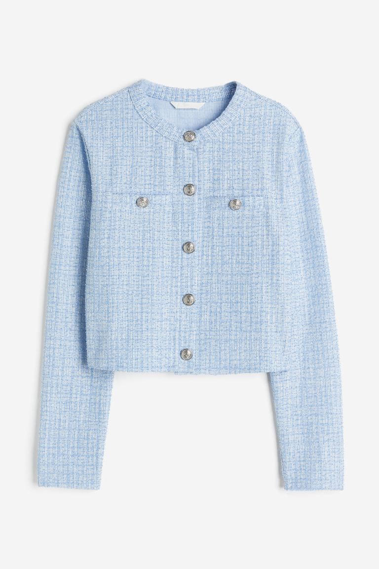 Textured Cardigan - Light blue - Ladies | H&M US | H&M (US + CA)