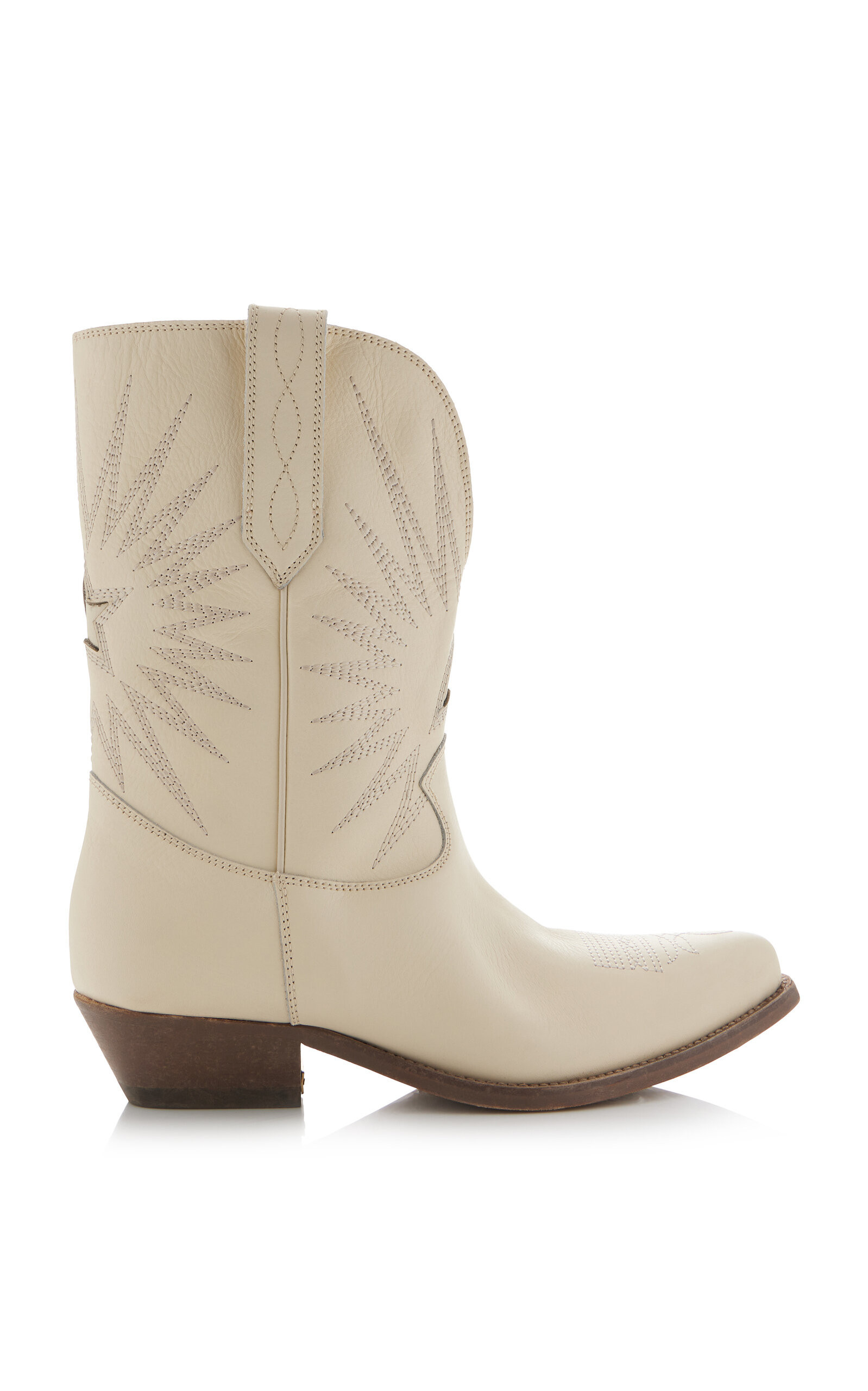Golden Goose Wish Star Embroidered Leather Western Boots - Moda Operandi | Moda Operandi (Global)