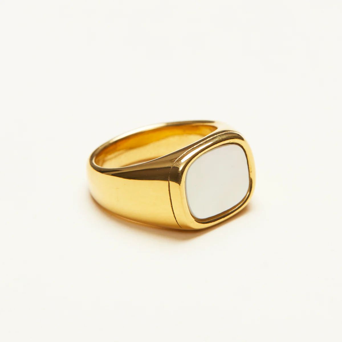 Mother of Pearl Signet Ring | Shapes Studio