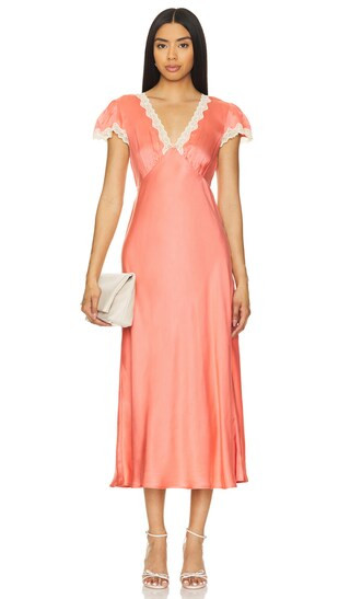 Clarice Dress in Coral | Revolve Clothing (Global)