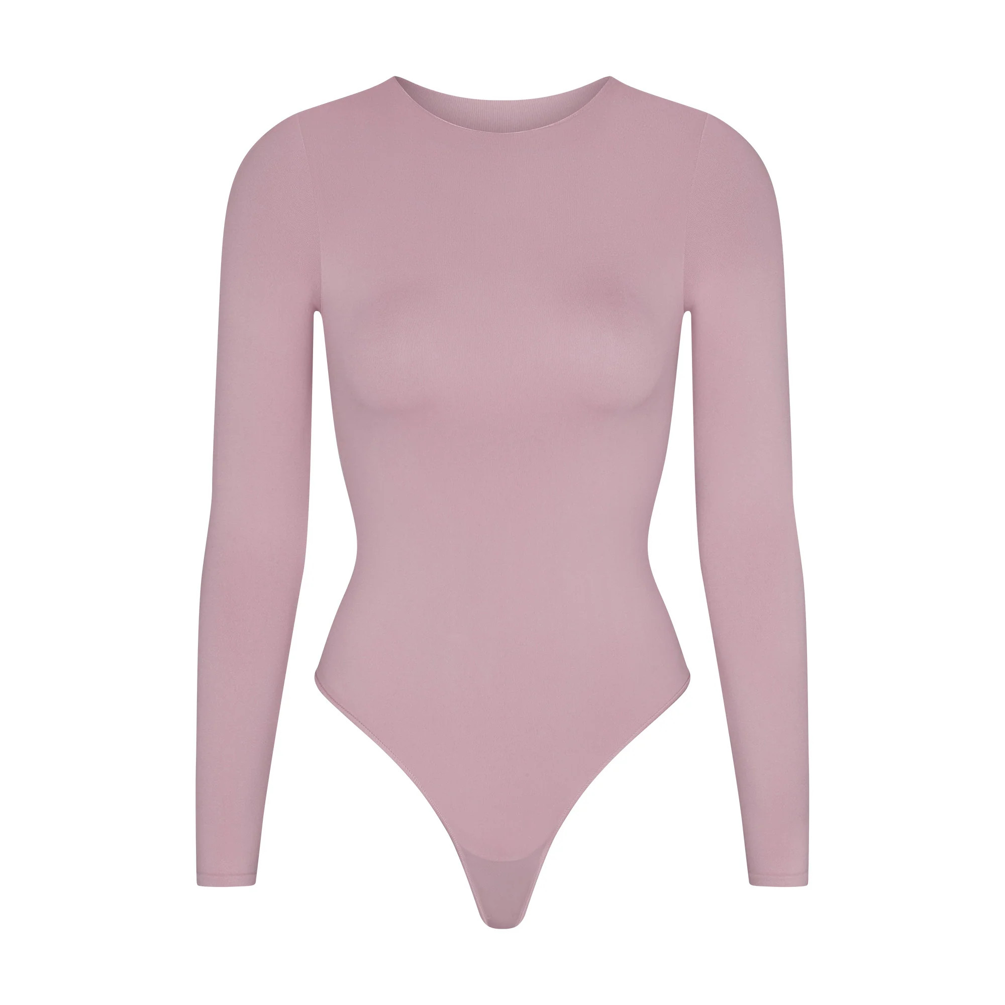 ESSENTIAL CREW NECK LONG SLEEVE BODYSUIT | SKIMS (US)