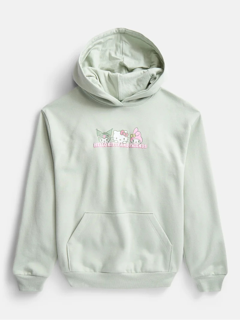 Hello Kitty and Friends Girls Graphic Fleece Hoodie, Sizes 4-16 | Walmart (US)