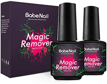 BabeNail Magic Nail Polish Remover, 2 Pack Magic Professional Removes Soak-Off Gel Nail Polish In... | Amazon (US)