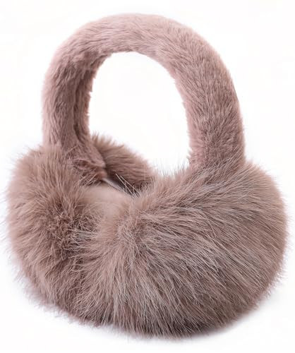 Eyegla Ear Muffs for Women Winter Adjustable & Foldable Fuzzy Earmuffs Fluffy Soft Ear Covers for Cold Weather | Amazon (US)