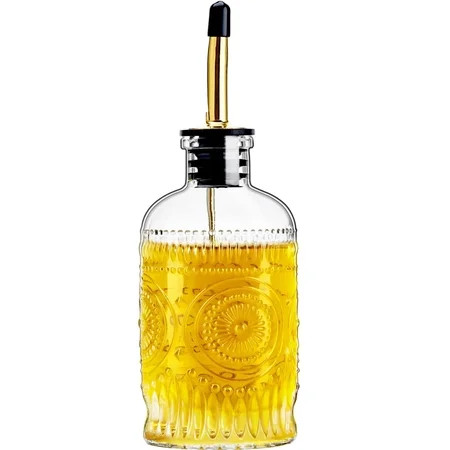 Baalaka Olive Oil Dispenser Bottle for Kitchen with Metal Spout, Glass Oil Bottles 7oz, Elegant Glass Cooking Dispenser for Kitchen | Walmart (US)