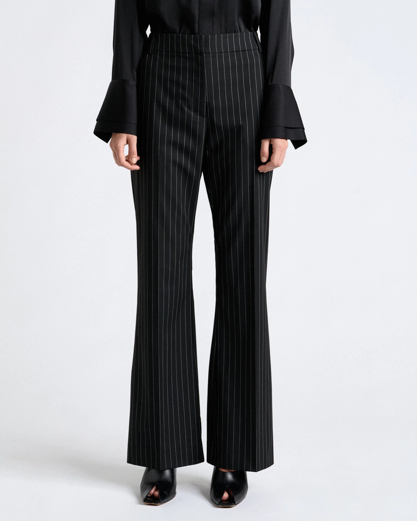 Pinstripe Bootleg Pant | Cue AU