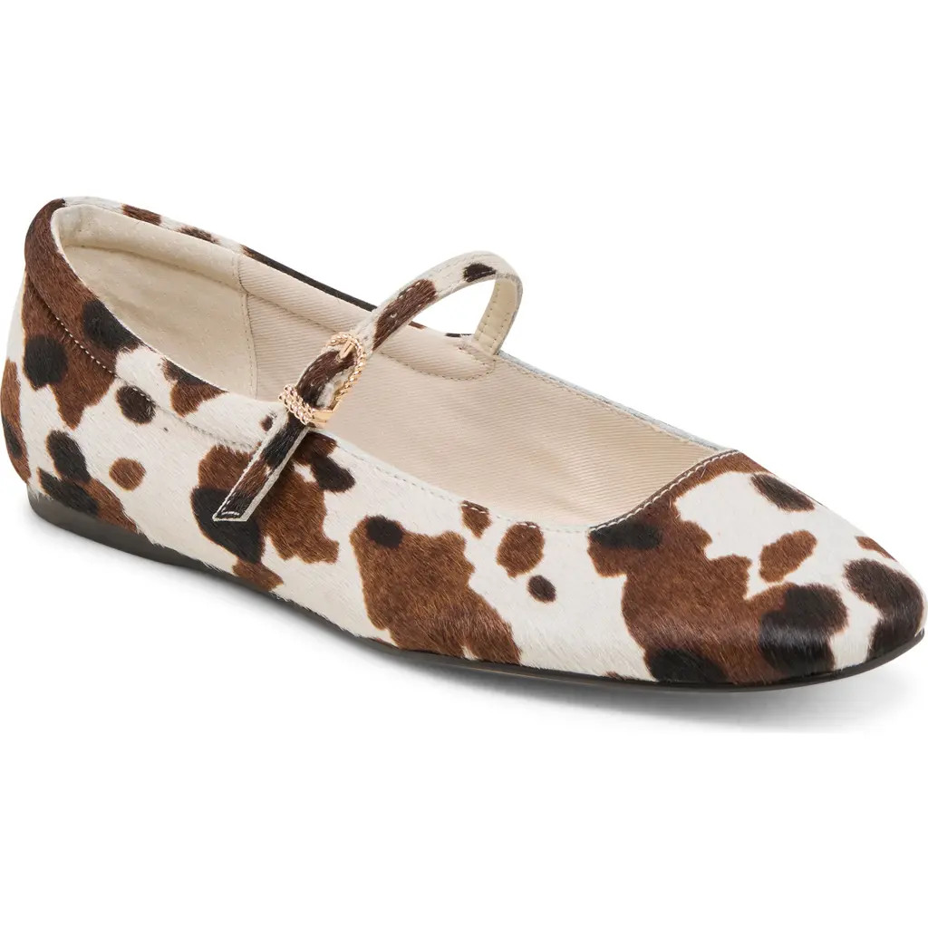 Dolce Vita Reyes Genuine Calf Hair Mary Jane in Cocoa Taurus Calf Hair at Nordstrom, Size 6.5 | Nordstrom