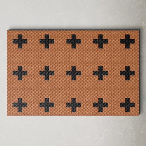 Silvestre Non-Slip Geometric Outdoor Doormat | Wayfair North America