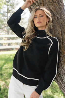 Harrington Sweater | Black + Cream | Baltic Born